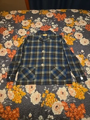 VTG 70’s Pendleton Shirt Jacket Wool Shacket Field Tartan Plaid Women’s Medium  - Image 1 of 4