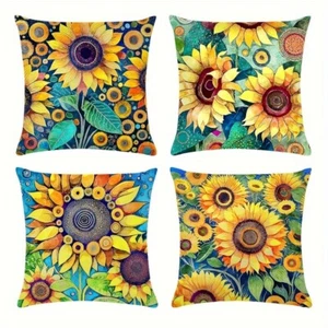 3D Sunflower Cushion Cover Pillow Case Sofa Home Bed Throw Pillowcase Decor Gift - Picture 1 of 7