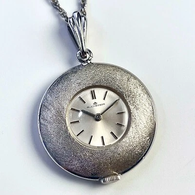 BUCHERER Hand-wound watch pendant chain necklace 76cm - Image 1 of 4