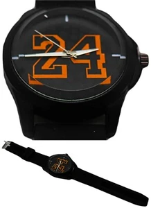 Los Angeles New Legend Mamba 24 Kobe Lakers Black Yellow Gold Silicone Era Watch - Picture 1 of 5