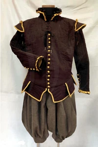 Medieval Full Complete Set of Thick Padded Cotton Gambeson with pant Arming coat - Picture 1 of 13