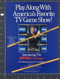 JEOPARDY! Challenger Scorekeeper__Original 1989 Trade AD / ADVERT__Alex Trebek - Picture 1 of 1