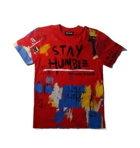 Men’s Reason 100% Authentic T-shirt Size Medium Multicolor Stay Humble Red - Picture 1 of 4