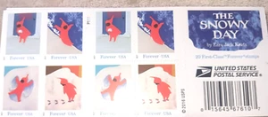 LOT  U.S. MINT POSTAGE - 20 SNOWY DAYS FOREVER STAMPS / 1 DOUBLE SIDED PANE - Picture 1 of 3