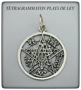 Pentagram Pagan Wicca Tetragrammaton Pendant Eliphas Levi 925 Sterling Silver - Picture 1 of 1