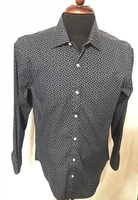 Camisa Valerio Garati Para Hombres Botón Frontal Calce Ajustado Manga Larga Talla Mediana Paisley Foto 1 de 4