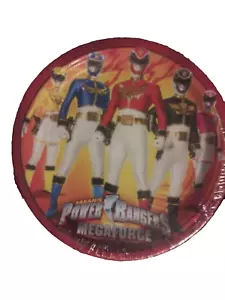 Power Rangers Classic Mighty Morphin MEGAFORCE Birthday Party Dessert Plates 9'' - Picture 1 of 4