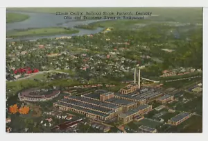 Postcard KY Kentucky Paducah Illinois Central Railroad Shops Linen Unposted - Picture 1 of 2