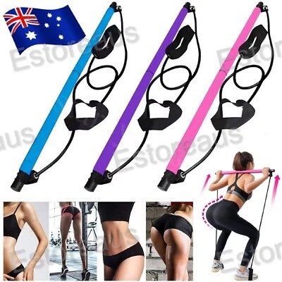 Pilates Bar Kit with Resistance Bands Yoga Stretch Rope Exercise Stick AU - image 1 of 4