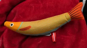 Orange/Teal, New, Catnip Fish, Cat Toy, (Green Fish To Show Size Only) Large - Picture 1 of 3