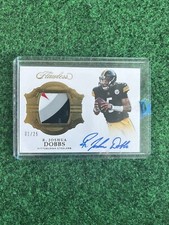 Josh Dobbs 2017 PANINI FLAWLESS ON CARD AUTOGRAPH AUTO #/25 LOGO PATCH