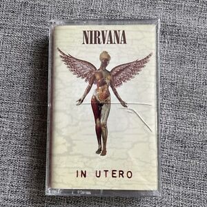 In Utero Nirvana Cassette Tape SEALED Unopened Grunge Cobain AS IS-Cracked Case