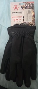 STRONGSUIT Weather Master Glove Black Leather Breathable Thinsulate 52000 M - Picture 1 of 7