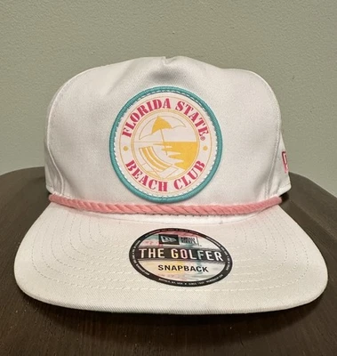 New Era Florida State Seminoles Beach Club The Golfer SnapBack Sombrero Blanco Nuevo con Etiquetas Foto 1 de 4