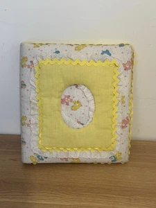 Vintage Padded Fabric Binder Baby Family Photo Album Keepsake Memory Care Bears - Picture 1 of 7