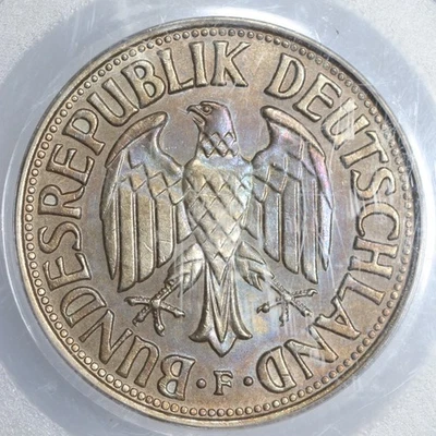 1959-F Germany Federal Republic Mark PCGS MS62 Toned - Image 1 of 4