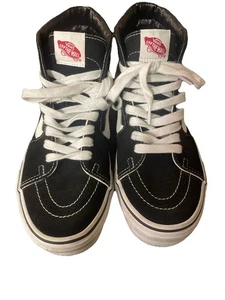 Vans SK8 Hi Top Unisex schwarz Wildleder & Canvas Sneakers Schuhe Größe 7 Herren 8,5 Damen - Bild 1 von 7