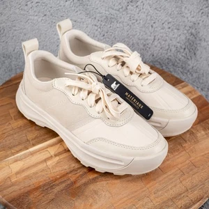 Sorel Women Ona 503 Everyday Low WP Sneakers Size US 7 M Sea Salt Chalk Leather - Picture 1 of 6