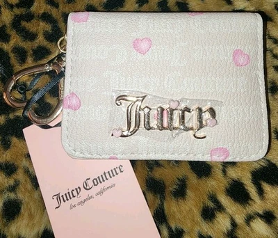 V-1 сердца Juicy Couture кристалл ангел розовый CCs золотой брелок чехол $42 новый с Ярлыками редкая! - Изображение 1 из 4