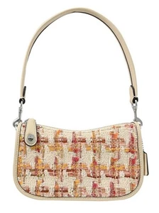 COACH Neutral Multi Swinger 20 In Tweed Women Shoulder Bags CP444 - Picture 1 of 10