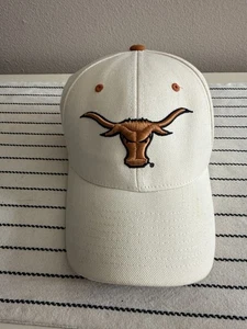 Texas Longhorns Mütze Zephyr Z Hat 7 1/4 weiß Burnt Orange Fitted Cap - Bild 1 von 6