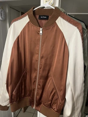 Chaqueta bombardero efecto satinado The Kooples para hombre mediana, venta al por menor $228 Foto 1 de 4