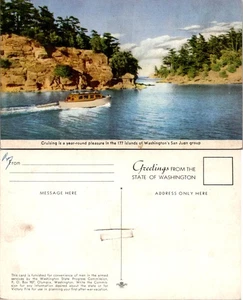 Washingtons San Juan Group - Cruising Scene Postcard - Picture 1 of 1