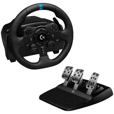 Logitech G923 Racing Wheel and Pedals for PS5, PS4, PC - Brand New - Image 1 of 4