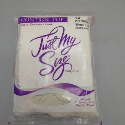 Pantimedias Just My Size Control Top 3X Pantimedias Blancas Puntera Transparente  Foto 1 de 2