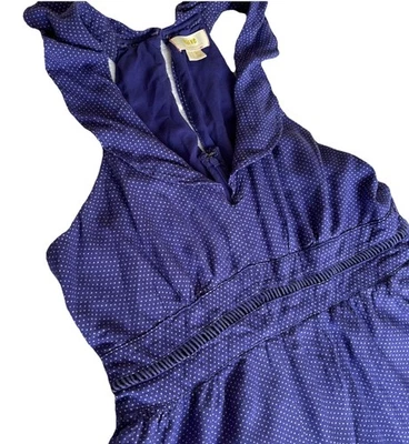 Комбинезон Maeve Anthropologie Justine синий размер 8 в горошек широкая штанина - Изображение 1 из 4