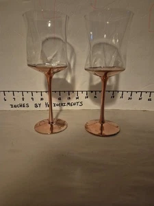 Set 2 bicchieri da vino Luxe Habitat oro rosa a forma di gioiello - bicchieri da vino bar - Foto 1 di 7