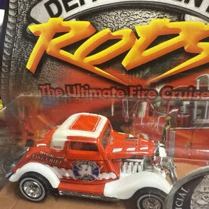 2000 Hot Wheels Fire Department Rods 3-Window ‘34-Series 1 #3 Of 12-North Pole - Picture 1 of 7