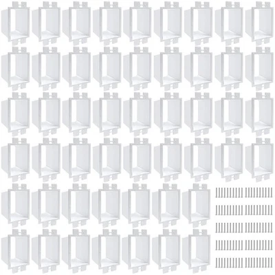 Extensores de caja de toma de corriente eléctrica BE1-2 50 PIEZAS con tornillos de 100 piezas, (1 velocidad) selectos... Foto 1 de 4