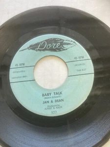 JAN & DEAN "BABY TALK""JEANETTE GET YOUR HAIR DONE"45 rpm DORE 522..1959 - Picture 1 of 2