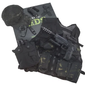 NEW: KombatUK Childs Kids Outdoor Army Special Forces Set Kit in BTP Black Camo - Picture 1 of 4