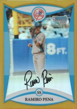 2008 Bowman Chrome Draft Prospects Gold Refractor #BDPP97 Ramiro Pena FG /50