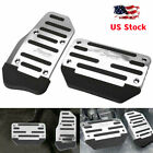 Universal Automatic Gas Brake Foot Pedal Pad Cover Car Accessories Parts Silver