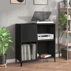 Mobile Porta Dischi Nero 84,5x38x89 cm in Legno truciolato - Foto 1 di 9