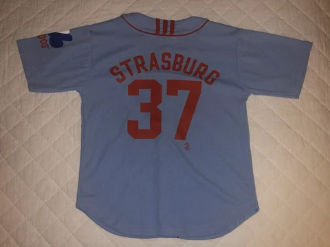 Stephen Strasburg Washington Nationals Youth L Shirt Throwback Expos Jersey Nats Cover