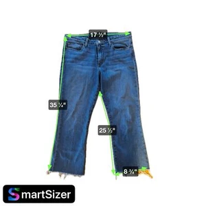 Joe's Jeans Damen Straight Fit Cropped Blau Jeans Größe 32 ausgefranster Saum - Bild 1 von 5