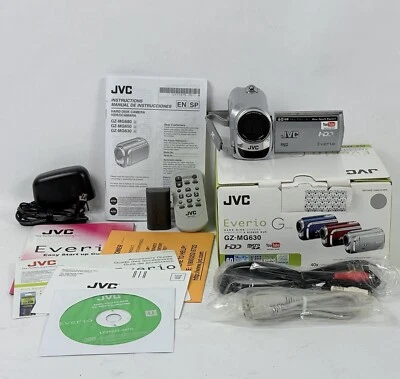 JVC Everio Camcorder GZ-MG630SU 60GB HD, Charger AV & Data Cords Remote CD MINT - Image 1 of 4