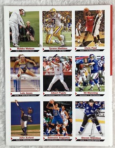 Lolo Jones 2012 SPORTS ILLUSTRATED SI FOR KIDS CARD UNCUT SHEET SERIES 5