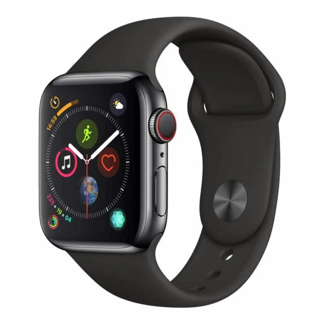Apple Watch Series 4 44mm Cassa Allumina Grigia Siderale, Cinturino Sport Nero, - Immagine 1 di 1