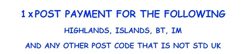 FFT 1 x POSTGEBÜHR FÜR HOCHLAND, INSELN, BT, IM £2,95