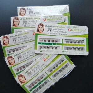 20er Set Mini Roth 022 Bracket 345 Haken - Kieferorthopädiebedarf Dental Brackets - Bild 1 von 11