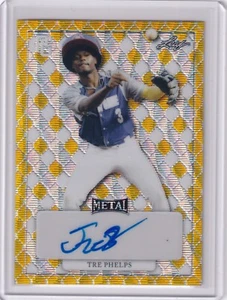 Tre’ Phelps 2022 Hoja Perfecta Juego Placa y Prueba Autos 1/1 - Imagen 1 de 2
