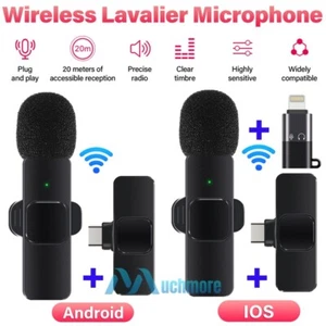 Kabelloses Mini Lavalier Mikrofon für iPhone iPad Live Streaming Videoaufnahme - Bild 1 von 22