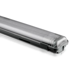 LED Wasserdicht Röhre Latten Lampe Fitting Twin 5 Fuß 150 CM IP65 2 x 22 W Weiß 6400K - Bild 1 von 8