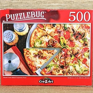 Puzzlebug Sliced Fresh Baked Supreme Pizza Jigsaw Puzzle by Cra Z Art 500 Pieces - Picture 1 of 4