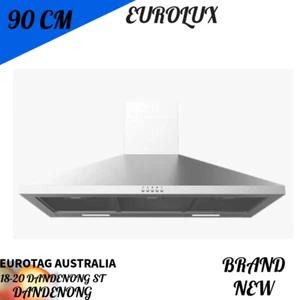 EUROLUX Hood Rangehood Stainless Steel Kitchen Canopy 90cm 900mm ERC 90X New - Picture 1 of 3